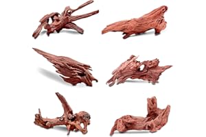 HEMYIS 6 Pcs Natural Wood Driftwood for Aquarium Fish Tank Decor,Assorted Driftwood Branch for Reptile Decor (ZYM-XS(5-8 Inch or About 1.3 Lb)-6 PCS)