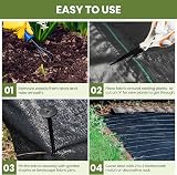 Velway Weed Control Membrane Heavy Duty 1x10M Ground Cover Fabric for Gardens view 5