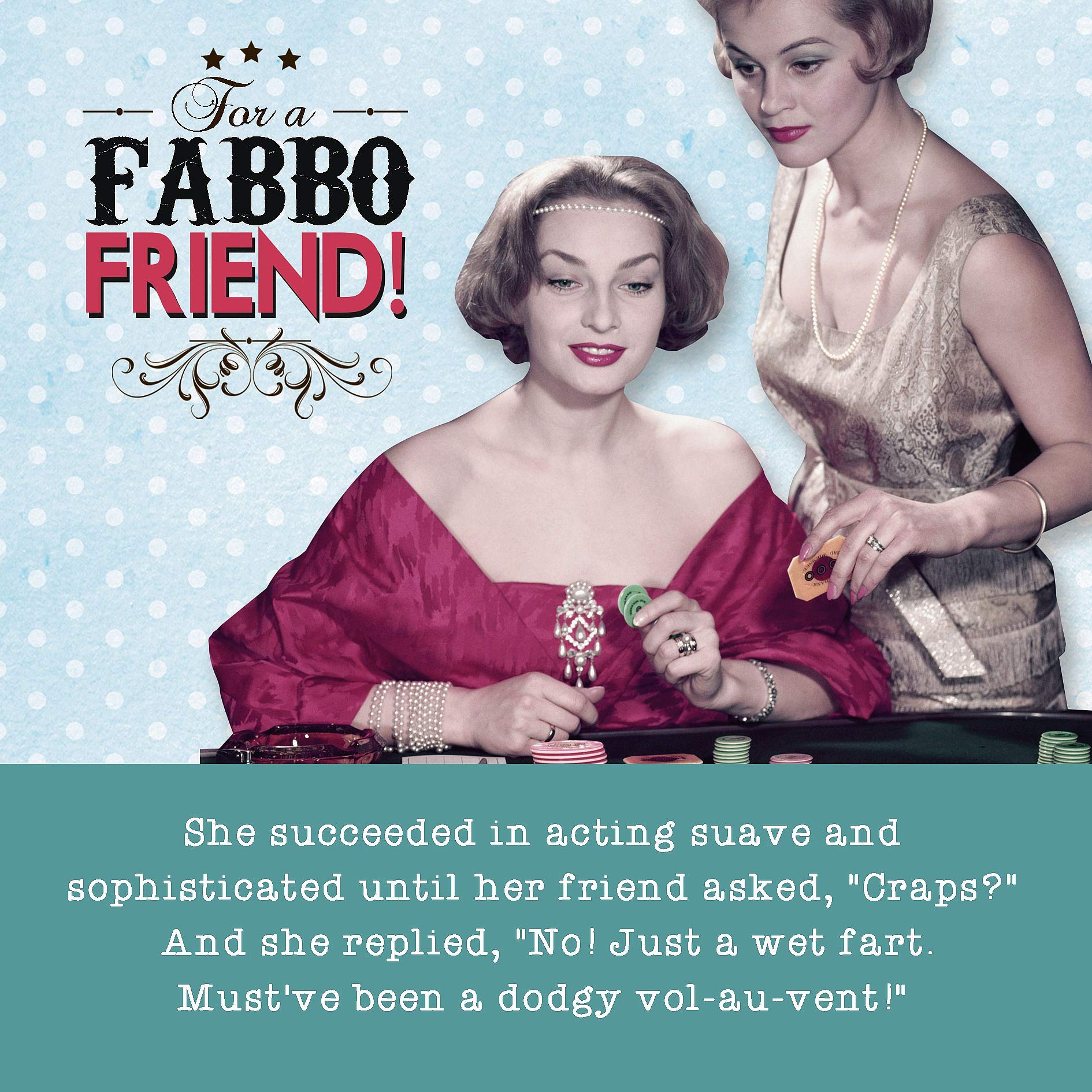 Craps, Open, Greetings Card, 163x163mm, LWL108