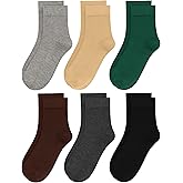 SIPCOLOR Womens Viscose Bamboo Crew Socks Thin Casual Ultra Soft Colorful Above Ankle Socks Breathable Comfortable 3/6 Pairs