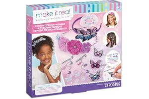 Make It Real DIY Jewelry Kit - Crown of Enchantment: DIY Accessory Kit, Hair Clips, Headbands, Customization Materials, Instr
