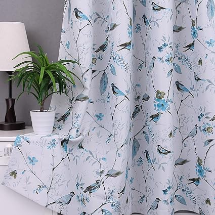 Amazon Com Holking Bird Print Thermal Insulated Room Darkening