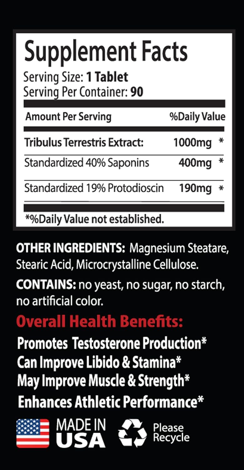 Tribulus Bulgarian - Tribulus Terrestris Extract 1000mg Muscle Strength - Sexual Desire Pills (6 Bottles 540 Tablets): Health & Personal Care