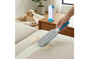 Double Sided Pet Hair Remover Brush, Reusable Lint Brush for Clothes Furniture and Carpet, Fabric and Fur Cleaning Tool, Port