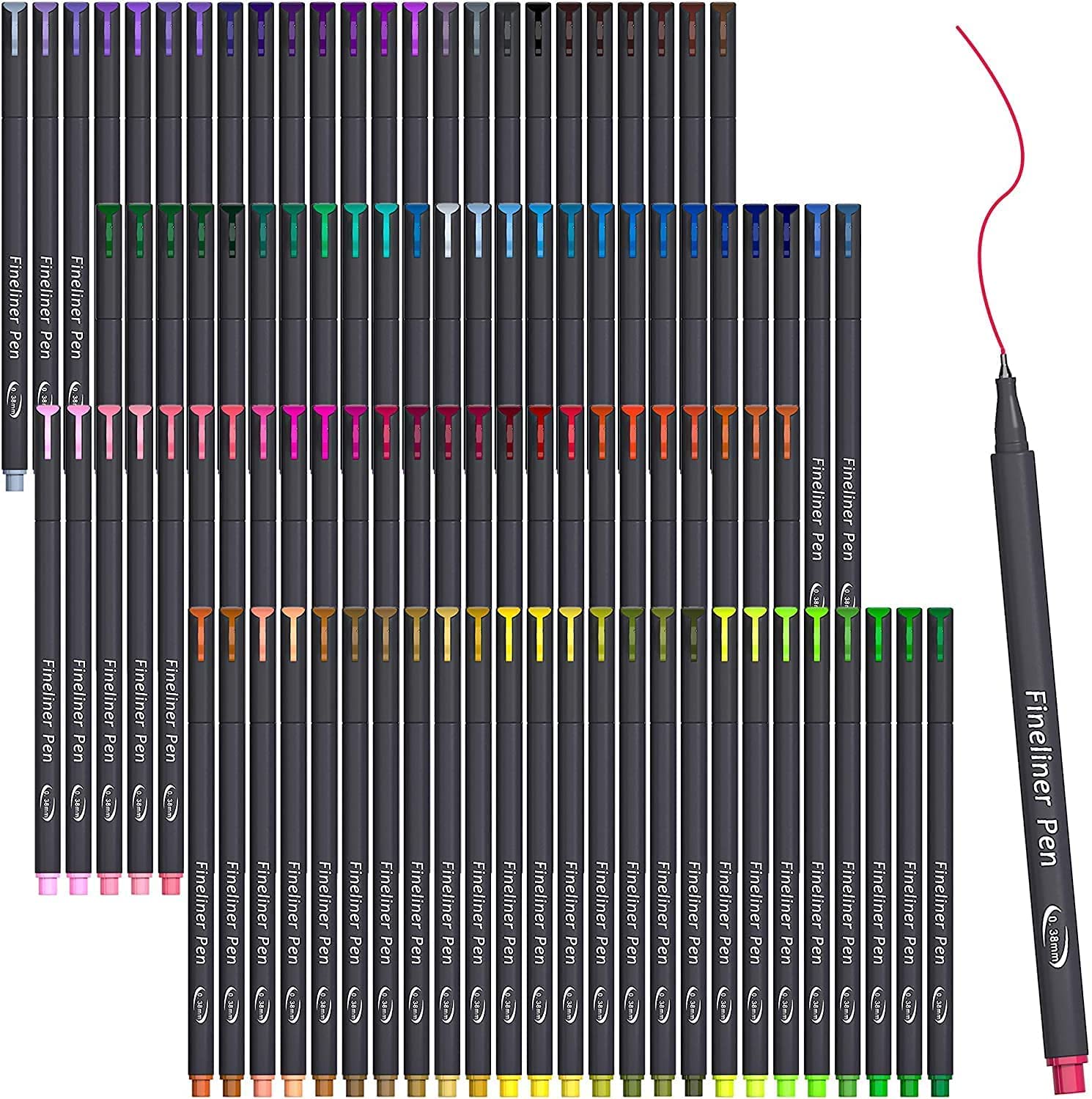 108 Pack Planner Colored Pens, 100 Assorted Colors Drawing Pens with 8 Different Stencils, Perfect for Dotted Journal Planner Writing Note Calendar Coloring Office School Supplies