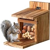 Squirrel Feeders for Outside, Squirrel House for Outdoor - Squirrel Food for Backyard, Chipmunk Feeder, Squirrels Hold Corn &amp; Corn Cob &amp; Peanuts (Brown)