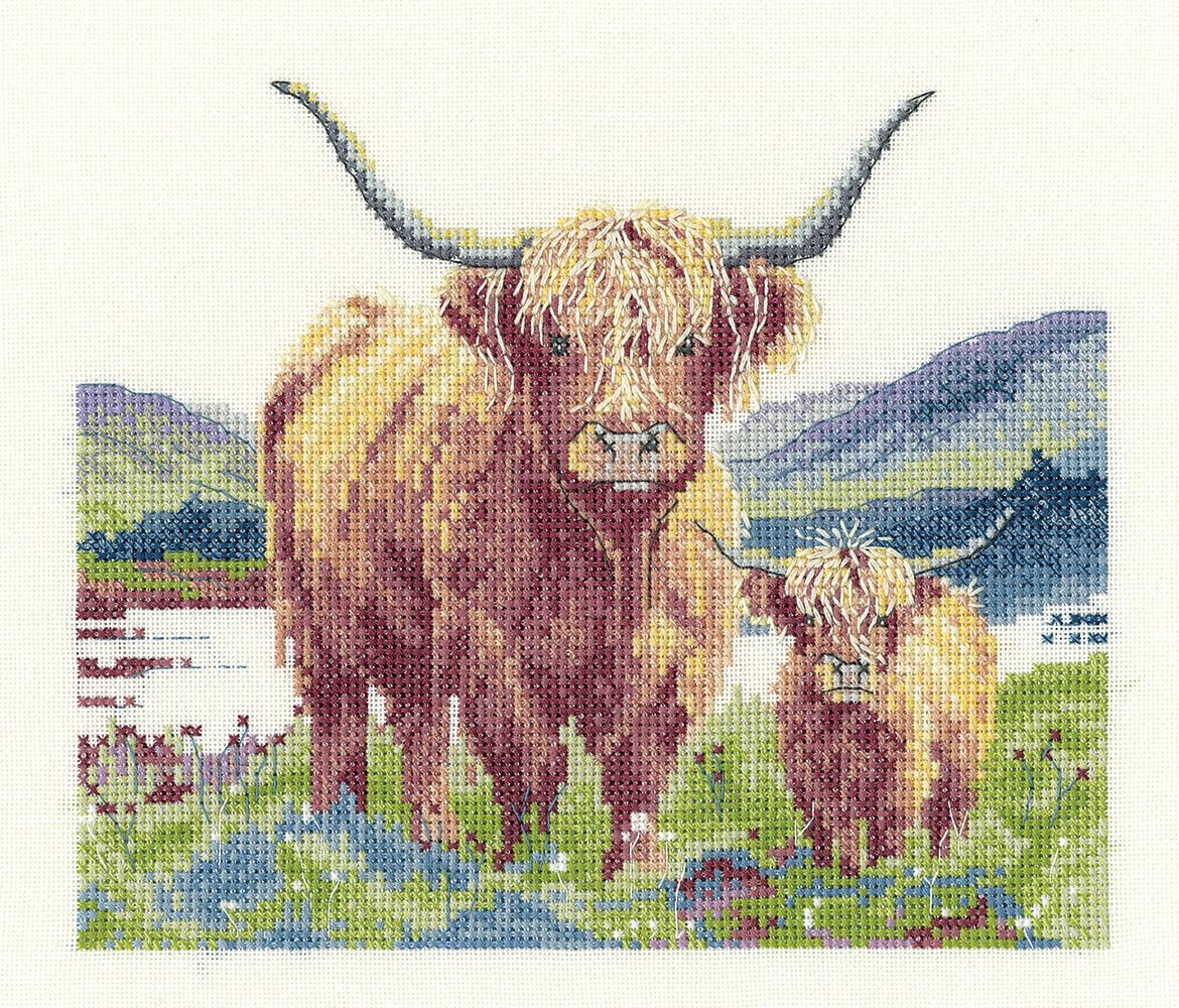 Heritage Crafts Highland Harmony - 14ct Aida Cross Stitch Kit