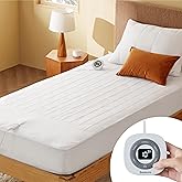 Bedsure Heated Mattress Pad Twin Size - Electric Mattress Pad with Single Controller and 10 Heat Settings, Fast Heating Elect