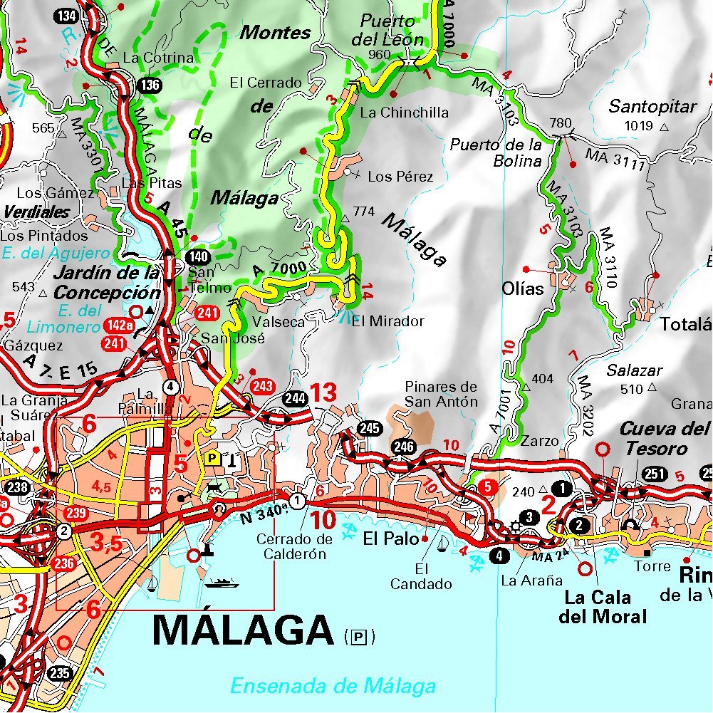 carte de la costa del sol CARTE ZOOM 124 ESPANA COSTA DES SOL (CARTES (15750)) (French 
