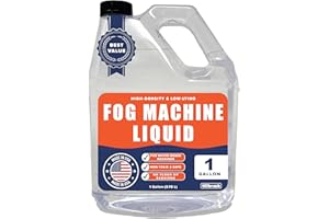Fog Machine Liquid - 1 Gallon Tillbrook Fog Machine Fluid - High Density & Long-Lasting Fog Juice - Low-Lying, Universal, Water-Based Solution for Spooky Halloween Parties, Haunted Houses, & Concerts