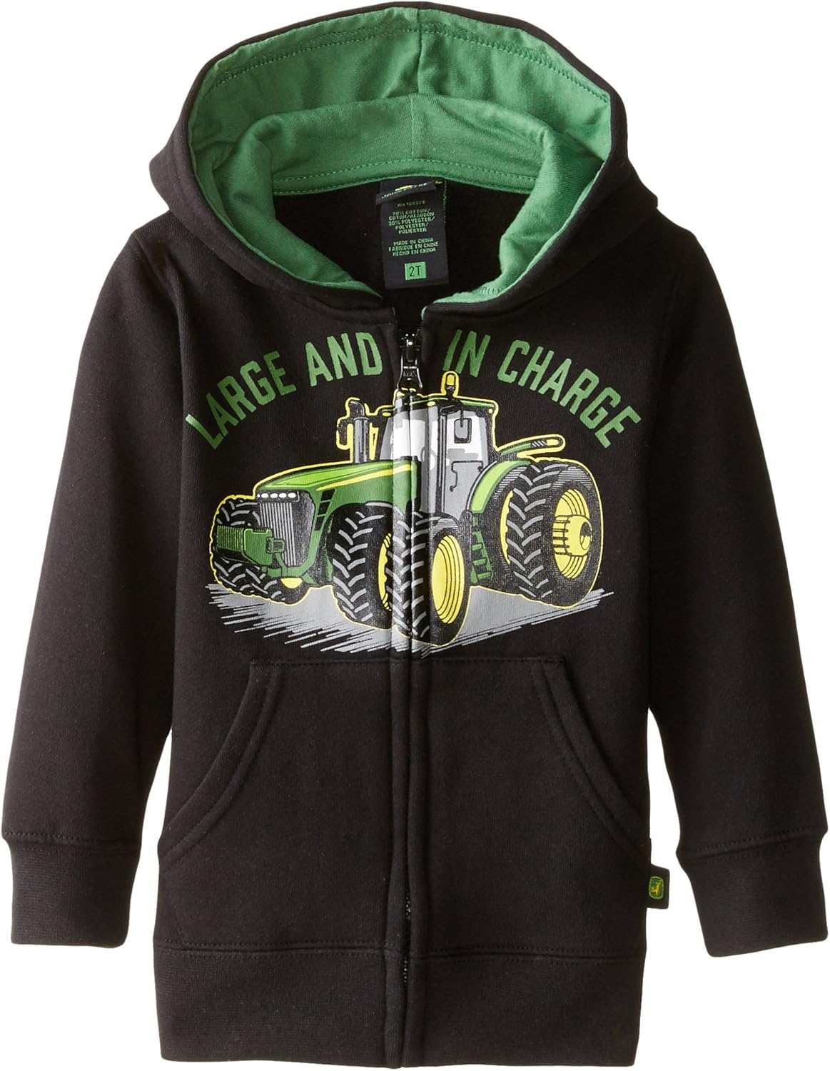 John Deere Boys Large and in Charge Fleece Toddler, Black