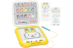 KWYZ 2 in 1 Magnetic Color and Number Maze & Drawing Board, Toddler Toys 2-3 3-5 Montessori Learning Toys for Toddlers 2-4 Years, 2 Uses Color Matching Counting Toddler Activities