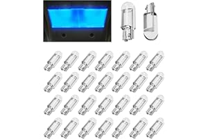 AOCISKA 30PCS 12V 194 LED Light Bulbs,Led Interior Car Light White Led Reverse Lights Day Running Light,168 2825 W5W T10 Wedge COB LED Replacement Bulbs,6000K Error Free Led Bulb Dash Light (Blue)
