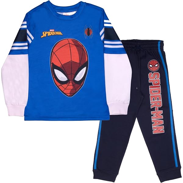 Marvel Spider-Man Set Di 3 Abiti Per Bambino: Felpa Con Cerniera, T-Shirt E Pantaloni In Pile - Pigiama O Outfit Da Gioco, Ufficiale, Confezione Da 3 Pezzi - 4