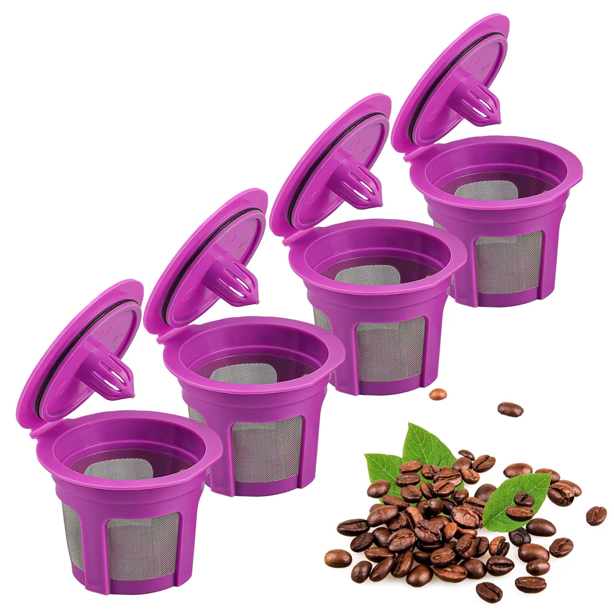Photo 1 of Irmidi 4 Pack K Cups Coffee Filters Compatible with Keurig Brewers 1.0 and 2.0Coffee Makers - Universal Kcup Filters Fit Refillable Kcup Coffee Pods