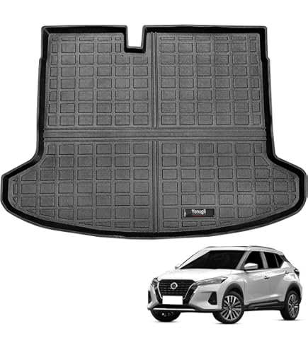 AOMSAZTO Cargo Liner & Seat Back Mat | Fit For Nissan Kicks SUV 2025 | TPE All Weather Trunk & Seat Back Protection 3-pc Black - View #8