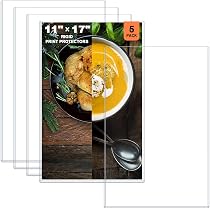 AKONEGE 5-Pack 11x14 Inch Rigid Plastic Print Protectors - Heavy Duty Top Loading Sleeves For Posters, Art, Menus - View #5