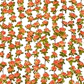 BLEUM CADE 2Pcs 16.4Ft Flowers Garland Artificial Rose Vines for Bedroom, Cute Fake Hanging Flower Vines Floral Garland Decorations for Wedding Party Wall Room Decor Aesthetic
