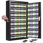 200 Hooks Key Cabinet, Anti-Theft Key Lock Box with Key Tags, Adjustable Keys Organizer Wall Safe for Office Car House Garage