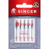 SINGER 04736 Sewing Machine Needles, 5-Pack, 90/14