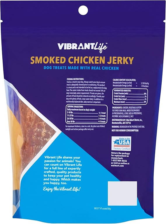 Vibrant life smoked chicken jerky Clearance