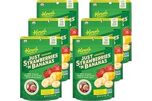 Karen's Naturals Organic Freeze-Dried Strawberries and Bananas, 2oz, Pack of 6, Crunchy Flavor Packed Freeze Dried Fruit Snack, Healthy Snack for Kids & Adults, No Added Sweeteners