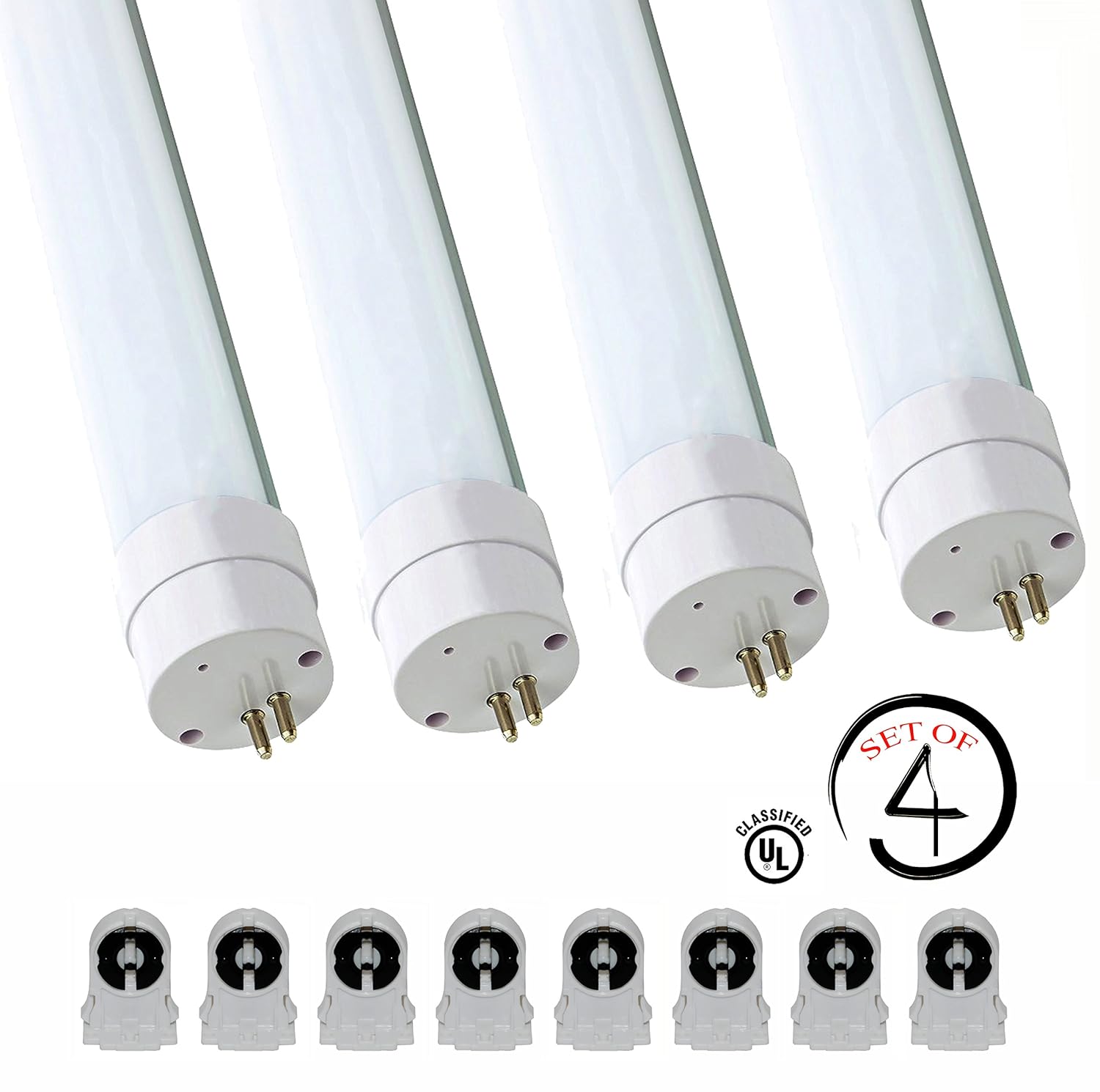 T8 18 Watt Led Clear Tube Light 4 Foot, 5500k, 1890 Lumen, Beam Angle