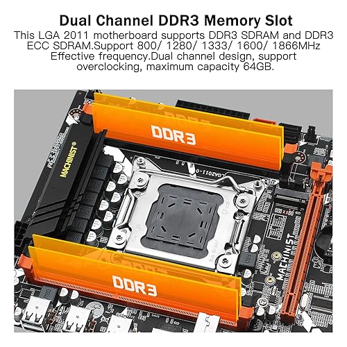 MACHINIST X79 Micro ATX Motherboard, LGA 2011 (Intel 3th Gen