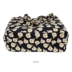 TOPASION Cute Corduroy Tote Bag Canvas Shoulder
