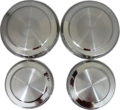 Prima EFG 4 Piece Stainless Steel Hob Cover Set 17cm 21cm Dia