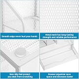 Marbrasse Mesh Desk Organiser Multifunctional Pen Holder White 26x23x10 cm view 6
