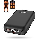 16000mAh 7.4V 5V Heated Vest Battery Pack Compatible with ORORO, 7.4V Battery Pack for Heated Vest with 2 Adapter Cable, 5V Rechargeable Heated Jacket Power Bank for Weamest, for Waitcoss, for Topdot