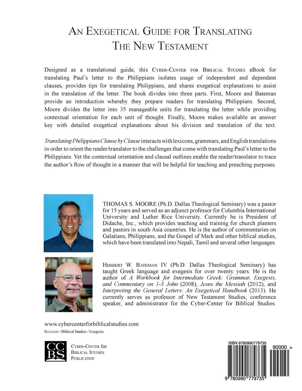 Translating Philippians Clause By Clause: An Exegetical Guide (Ebooks For  Translating The New Testament): Moore, Thomas S., Bateman Iv, Herbert W.:  9780990779735: Amazon.com: Books