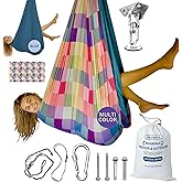 Bradoro Double Layer Reversible Sensory Swing | Outdoor and Indoor Swing for Kids and Adults Up to 260 lbs | Autism Cocoon Swing | Kids Sensory Swing