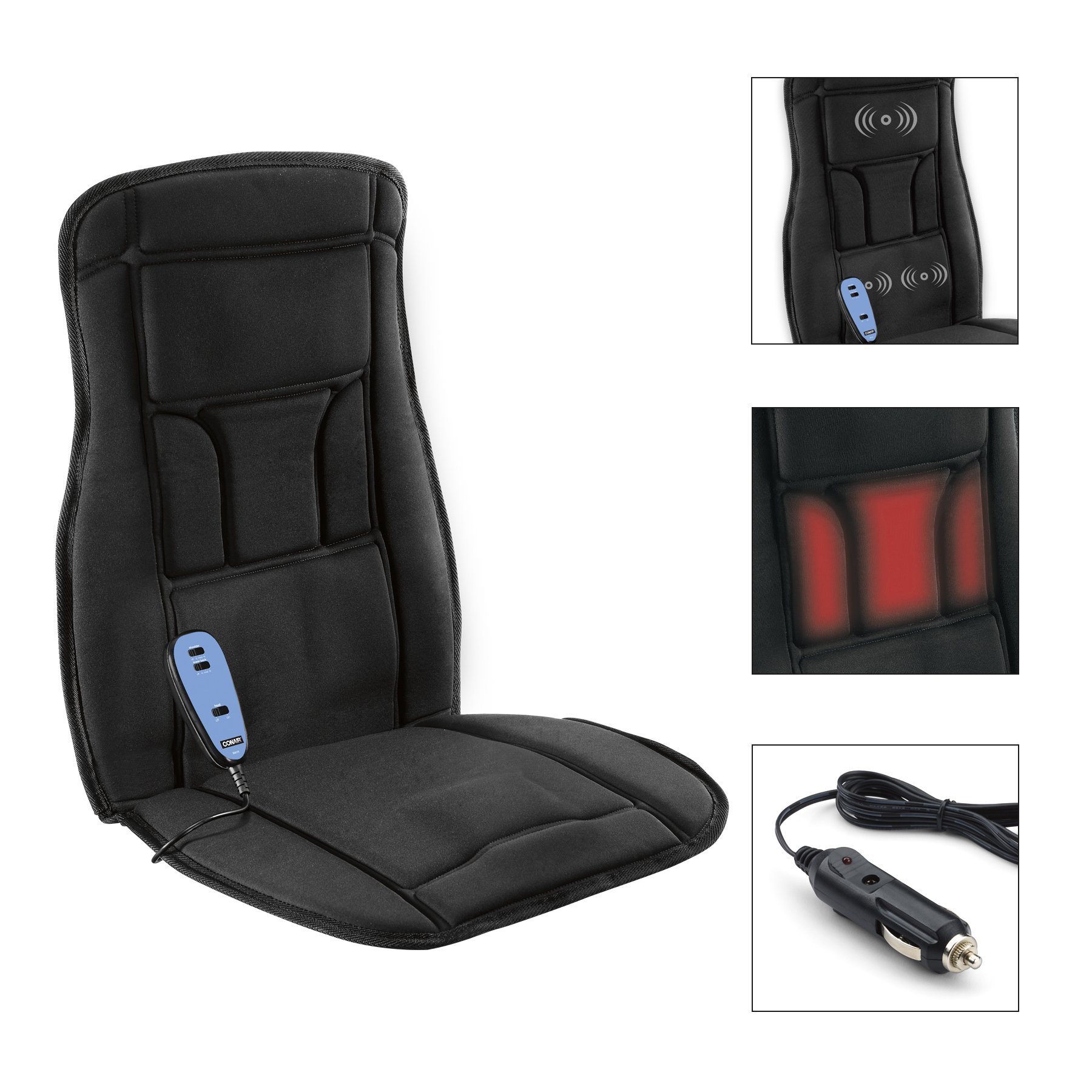 Electric Massage Chair Pad Seat With Heat Office Car Cushion Back Neck