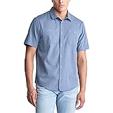 Buffalo David Bitton Mens Short Sleeve Solid Button Down