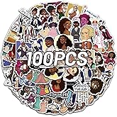 PDCTACST 100 PCS Hamilton Stickers, Vinyl Waterproof Musical Scrapbooking Supplies Stickers, Cute Aesthetic Stationary Decals for Adult Journaling Bullet Junk Journal Planners Room Decor Water Bottle