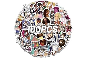 PDCTACST Lot de 100 autocollants Hamilton en vinyle imperméable pour scrapbooking musical, autocollants esthétiques pour adul