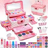 EVACOK Kids Makeup Set for Girls 57Pcs Washable Non-Toxic CPSIA ASTM