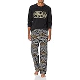 Amazon Essentials Disney | Marvel | Star Wars Men's Flannel Pajama Sleep Sets