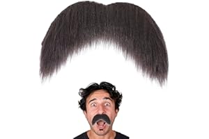 TWAYFEL Self Adhesive Fake Mustache Party Realistic False Facial Hair Costume Accessories for Adults Novelty Halloween