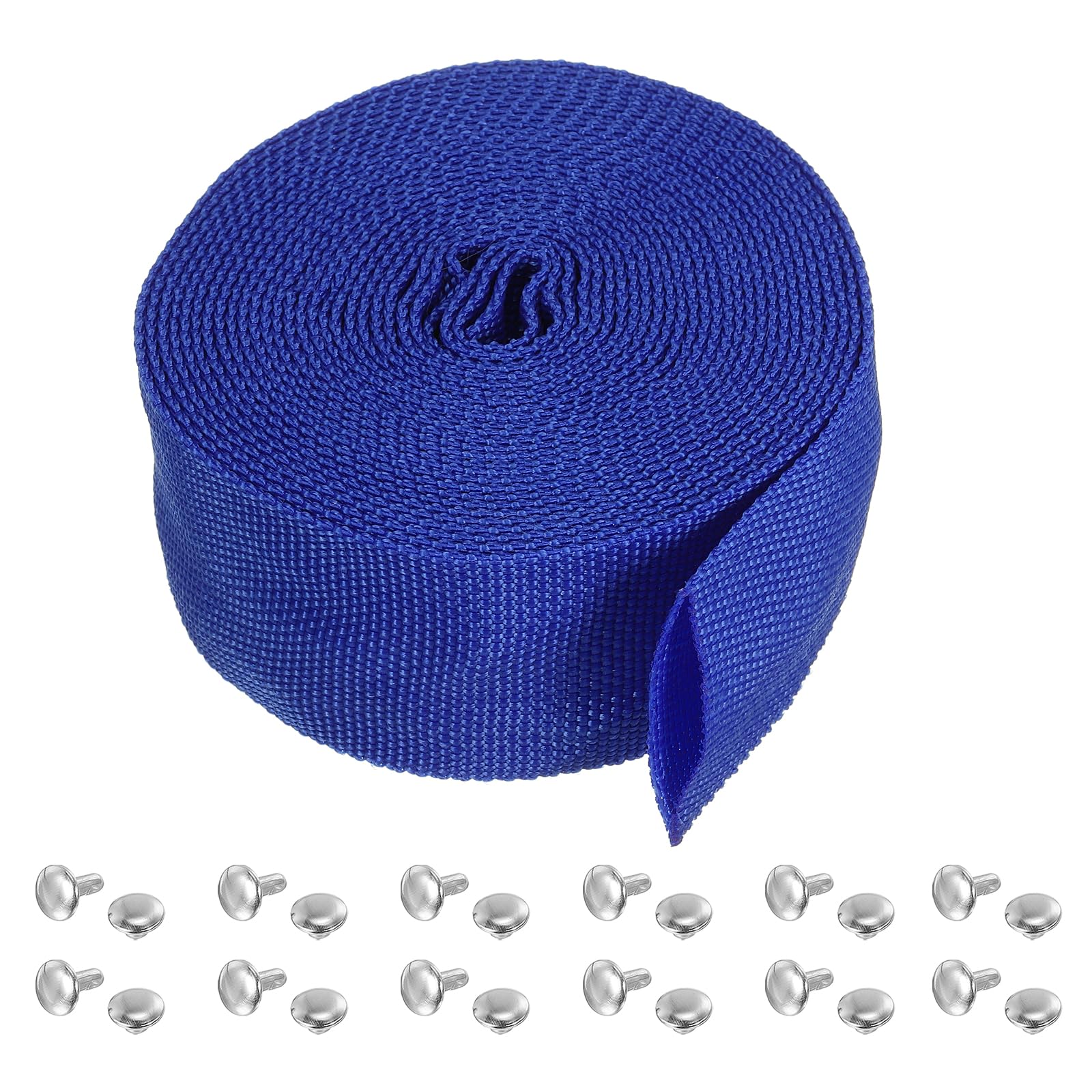 PATIKIL 1.8" 20FT Protective Hose Sleeve with Snap Fastener, Polyester Fiber Cable Cover Sheath Protection for Welding Tig Torch Hydraulic Hose, Blue