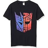 Transformers Mens Split Logo Basic Solid Tee