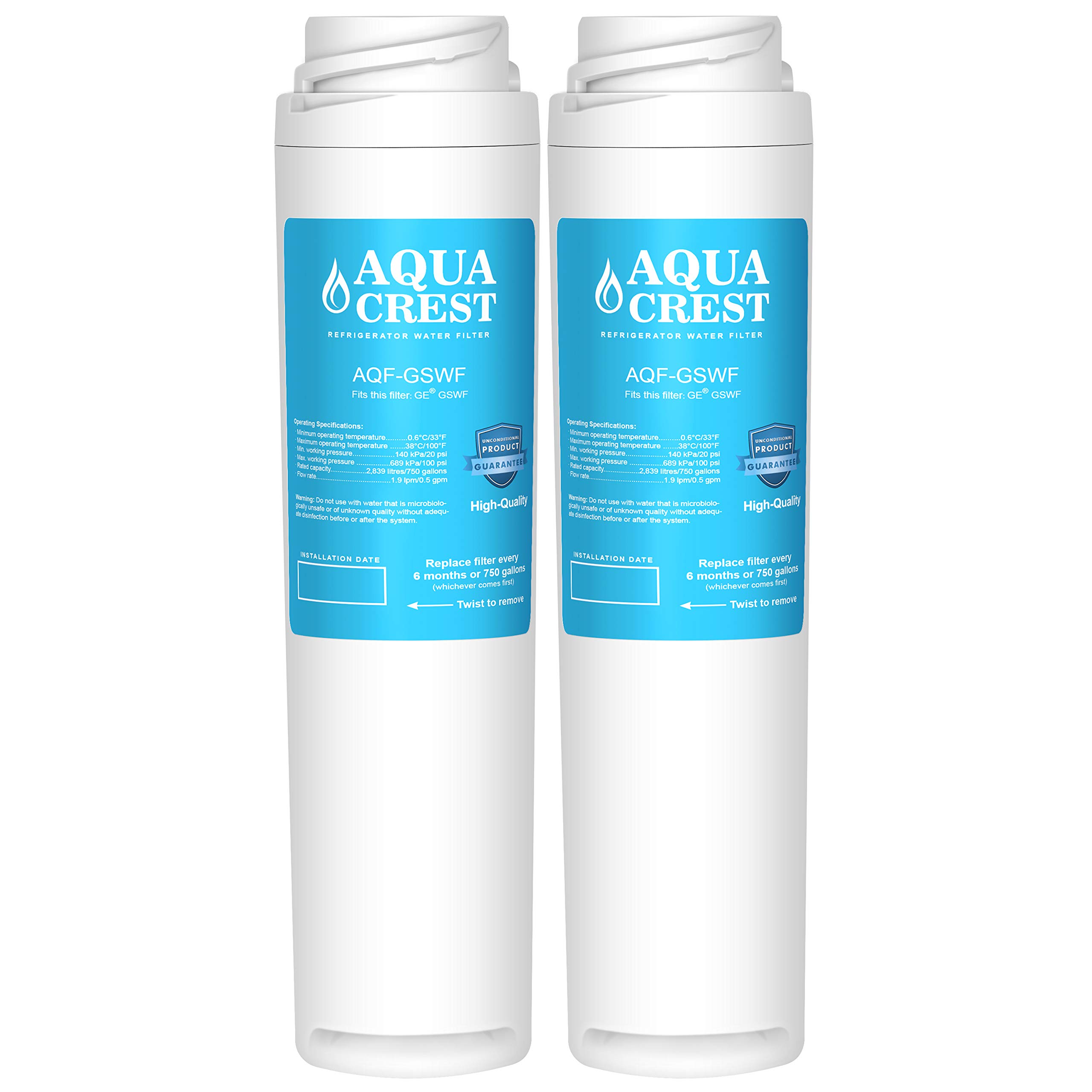 AQUACREST GSWF Refrigerator Water Filter, Compatible with GE GSWF