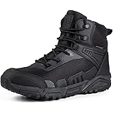 FREE SOLDIER Men's Waterproof Tactical Work Boots Lightweight Comfortable Combat Hiking Boots