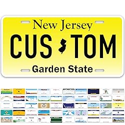 Custom New Jersey License Plate, Personalized