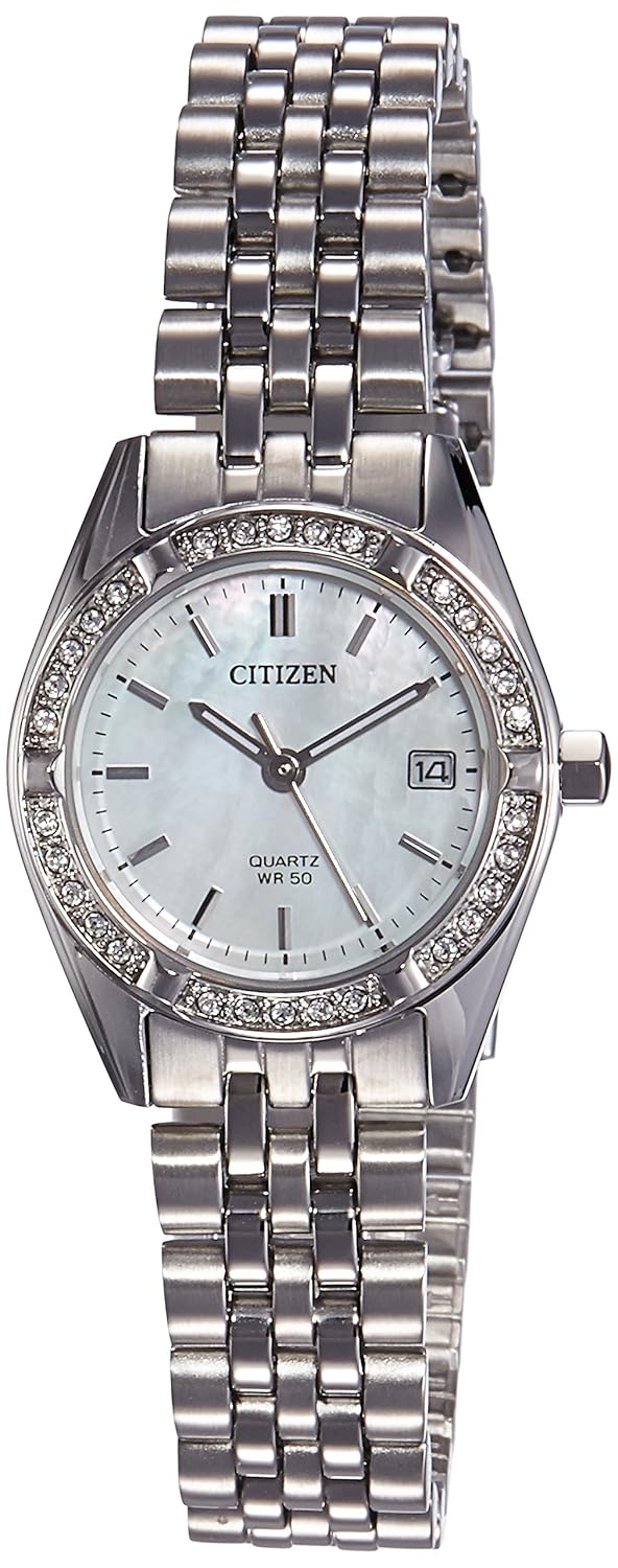 Citizen EU606055D Quartz Ladies Watch Stainless Steel Mother Pearl