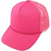 Trucker Hat Mesh Cap Solid Colors Lightweight with Adjustable Strap Small Braid