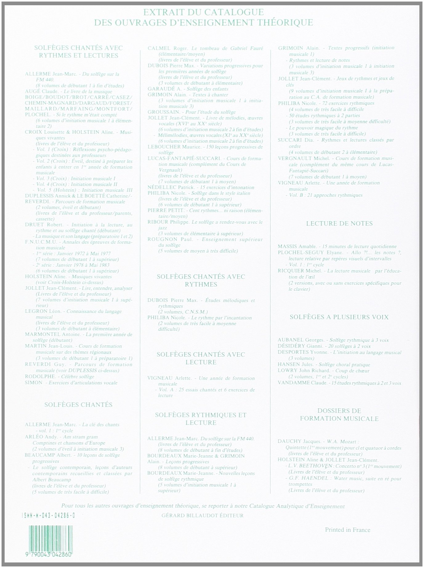 Rythme Et Lecture De Notes Volume 3 A L Usage Des Eleves De 3e Annee De Formation Musicale Im3 Amazon Fr Alain Grimoin Livres