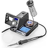 X-Tronic Model #3020-XTS Digital Display Soldering Iron Station - 10 Minute Sleep Function, Auto Cool Down, C/F Switch, Ergonomic Soldering Iron, Solder Holder, Brass Tip Cleaner with Cleaning Flux